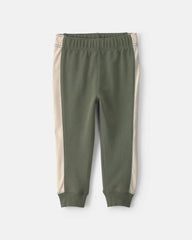 Baby Boy 2-Piece 'MVP' French Terry Long-Sleeve Top & Pant Set - Olive Green