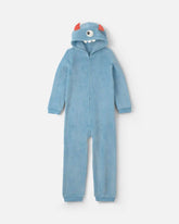 Boys 1-Piece Monster Halloween Fleece Pajama Costume - Blue