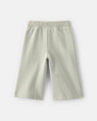 Baby Girl French Terry Drawstring Pants - Green