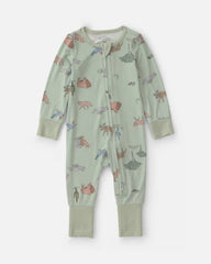 Baby Boy Desert PurelySoft™ 2-Way Zip Sleep & Play Pajamas - Green