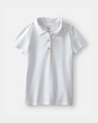 Girls 3-Pack Uniform Piqué Polo Shirts - White