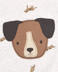 Baby Boy Dog Romper - Grey