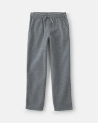 Boys Fleece Wide-Leg Pants - Grey