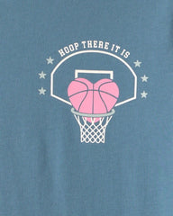 Girls Basketball Long-Sleeve Graphic Tee - Teal