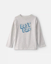 Boys 'Best Bro' Long-Sleeve Graphic Tee - Grey
