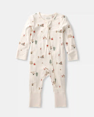 Baby North Pole PurelySoft™ 2-Way Zip Sleep & Play Pajamas - Cream