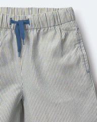 Toddler Girl Wide-Leg Pants in Stripes - Slate Blue