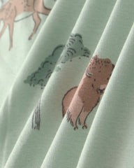 Baby Boy 1-Piece Animals PurelySoft™ Snug Fit Pajama - Green