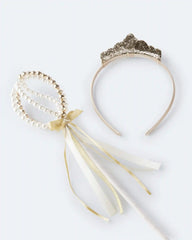 Toddler Girl 2-Pack Crown & Scepter Set - Gold/Pearl
