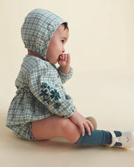 Baby Girl 3-Piece Flannel Long-Sleeve Bubble Set - Green