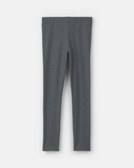 Girls Pull-On Stretch Rib Leggings - Grey