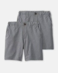 Boys 2-Pack Uniform Active Pull-On Shorts - Grey
