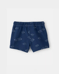 Baby Boy Fish French Terry Shorts - Blue