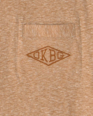 Kids OshKosh Logo Embroidered Pocket Graphic Tee - Tan
