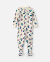 Baby 1-Piece Stitch Christmas 2-Way Zip 100% Cotton Snug Fit Footed Pajama - Ivory