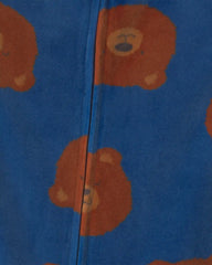 Toddler Boy 1-Piece Bear DreamPlush Snug Fit Pajama - Navy Blue