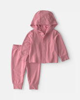 Baby Girl 2-Piece PurelySoftâ„¢ Hoodie Layering Set - Pink