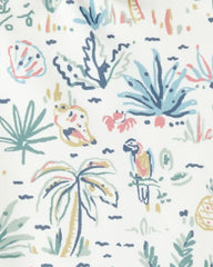 Toddler Girl Recycled Swimsuit in Tropical Paradise