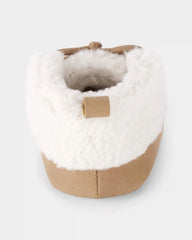 Baby Boy Teddy Fleece Moccasin Boots - Brown