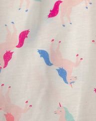 Girls 2-Pack Unicorn Loose Fit Night Gown - Pink