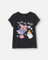Toddler Girl Disney© Halloween Graphic Tee - Black