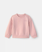 Toddler Girl 'Little Icon' Fleece Pullover Sweatshirt - Pink