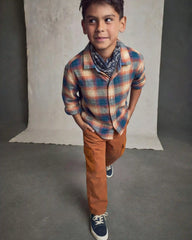 Boys Baggy Cargo Pants - Brown