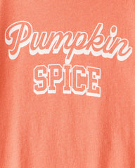 Girls Pumpkin Spice Short-Sleeve Graphic Tee - Orange