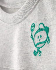 Baby Boy 2-Piece Pickleball Top & Short Set - Grey