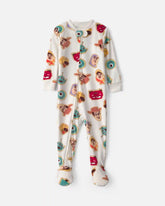 Baby Boy 1-Piece Pixar 2-Way Zip DreamPlush Snug Fit Footed Pajama - Cream