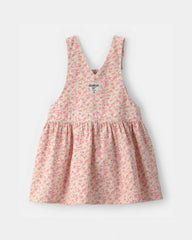 Toddler Girl Floral Heart Pocket Skirtall - Pink