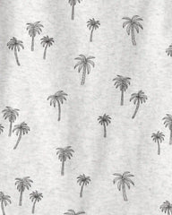 Kid 2-Piece Organic Cotton Pajamas in Palm Trees