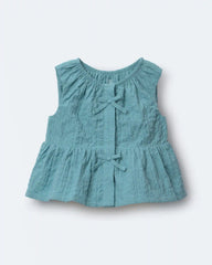 Toddler Girl Peplum Top - Teal