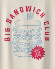 Boys 'Big Sandwich Club' Graphic Tee - Ivory