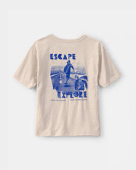 Boys Beachside Skater Graphic Tee - Tan