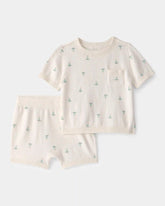 Baby 2-Piece Sailboat Sweater Top & Short Set - Ivory