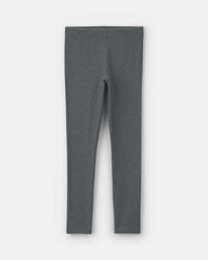 Girls Pull-On Stretch Rib Leggings - Grey