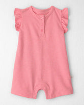 Baby Girl Flutter-Sleeve Romper Made with Organic Cotton