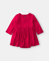 Baby Girl PurelySoftâ„¢ Long-Sleeve Bodysuit Dress - Red