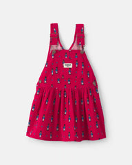 Toddler Girl Nutcracker Corduroy Skirtall - Red