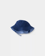 Baby Boy Reversible Stripe Swim Hat - Blue