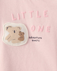 Baby Girl 'Little One' Koala Graphic Tee - Pink