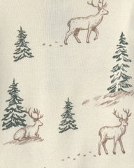 Baby 2-Piece Organic Cotton Pajamas in Reindeer Forest