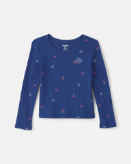 Toddler Girl Long-Sleeve Top - Navy