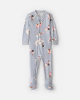 Toddler Girl 1-Piece Fairies DreamPlush Snug Fit Footed Pajama - Blue