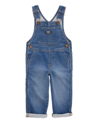 Toddler Stretch Denim Overalls - Medium Wash