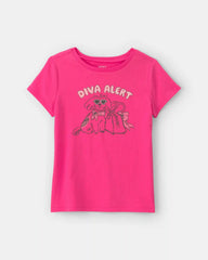 Girls 'Diva Alert' Dog Graphic Tee - Pink