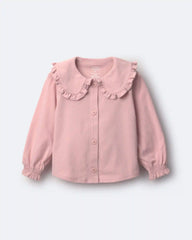 Toddler Girl Peter Pan Collar Top - Blush