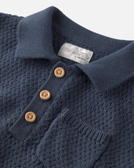 Toddler Boy 2-Piece Organic Cotton Sweater Knit Top & Short Set