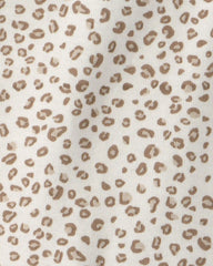 Baby Girl 3-Piece Cheetah Top, Bodysuit & Short Set - Khaki/Ivory